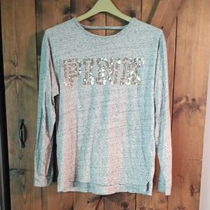 PINK Victoria's Secret Gray Top